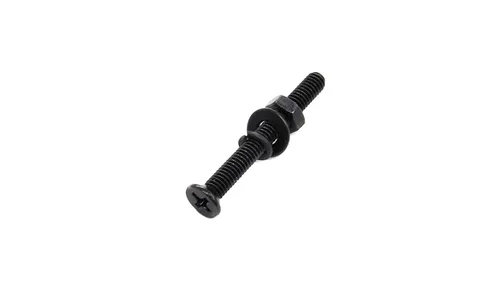 Miniatura 2 de Kit surtido de tornillos M4, tuercas y arandelas M4, tornillo de máquina con cabeza Phillips plana negra para soporte de TV, reparación