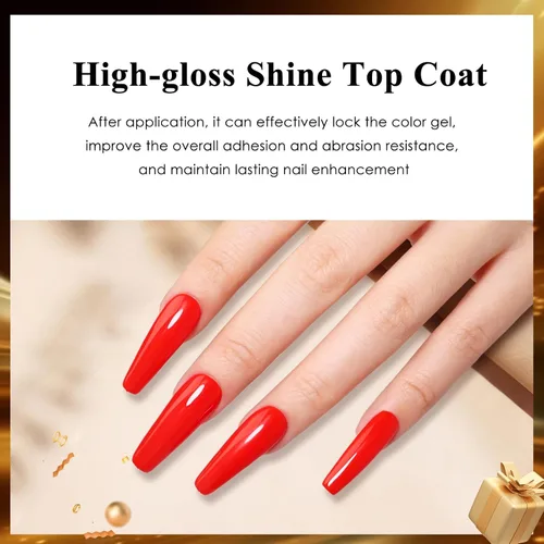 Miniatura 8 de Esmalte de uñas de gel transparente que no se limpia – Esmalte de uñas de gel transparente de alto brillo, larga duración y resistente al astillado