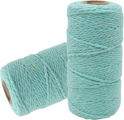 Miniatura 13 de Cuerda de algodón para panaderos: cuerda de pan púrpura claro de 0.079 in, cuerda de 656 pies para envolver regalos 06 Púrpura Claro