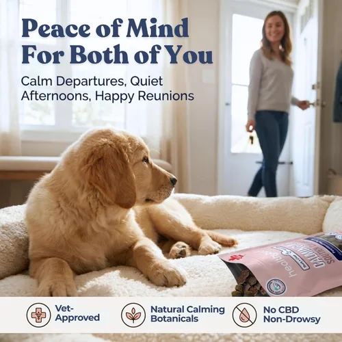 Miniatura 2 de healthybud Ayuda calmante, golosinas naturales para perros y adornos para aliviar el estrés, ansiedad por separación de perros, reducción