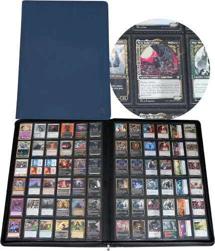 Premium 2300 bolsillos Carpeta para tarjetas, álbum grande de 36 bolsillos con más de 2000 tarjetas sin anillas - Carpeta con carga lateral