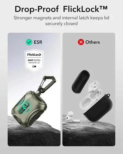 Miniatura 4 de ESR Funda para AirPods Pro 3 (2025), Compatible con Funda de AirPods Pro de 3ª Generación (Cable USB-C), MagSafe Sin Esfuerzo, Bloqueo a Prueba