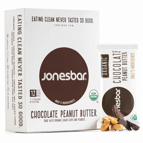 Miniatura 17 de JONESBAR (Coconut Almond, 12 unidades (paquete de 1)) Barra de frutas y nueces orgánica USDA sin OMG, Kosher, vegana, sin gluten, barra