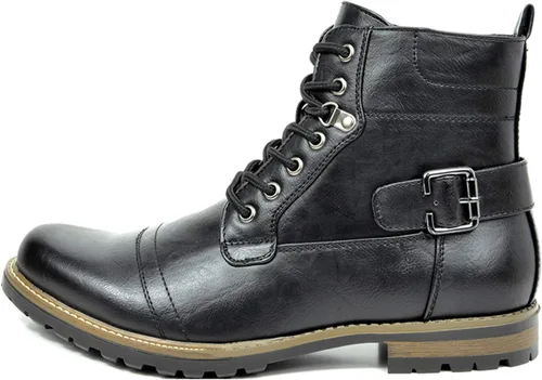 Miniatura 2 de Bruno Marc Men's Motorcycle Combat Boots Zipper Biker Boot