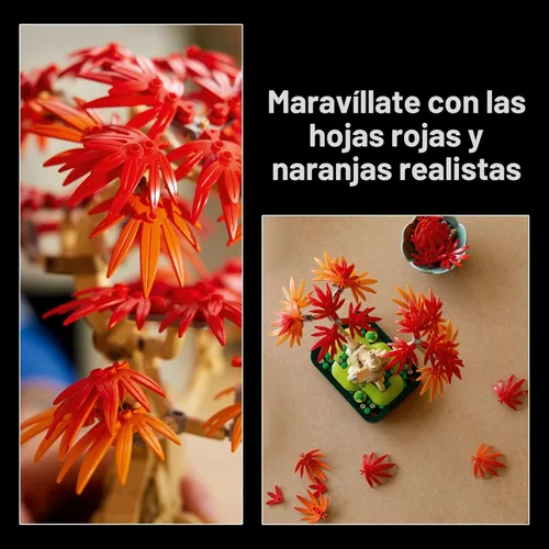 Miniatura 4 de LEGO Botanicals 10348 - Kit de construcción de árbol bonsái de arce rojo japonés para adultos mayores de 18 años – Decoración única del hogar