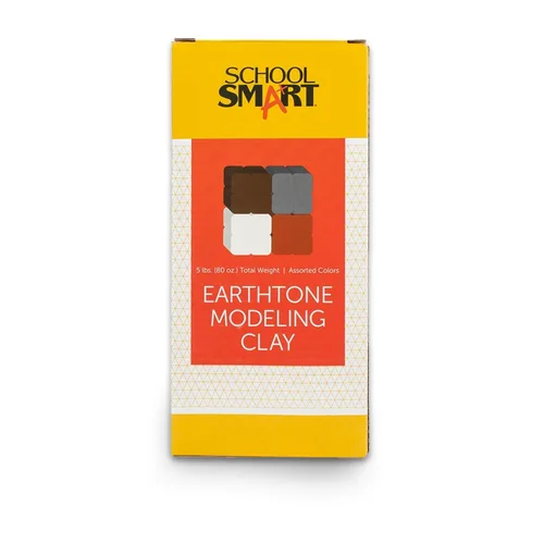 Miniatura 5 de School Smart Arcilla de modelado para uso escolar y doméstico, diseño permanentemente suave, 5 libras, colores surtidos de tonos de tierra