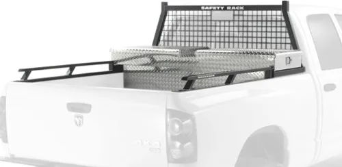 Miniatura 3 de RealTruck - Marco abierto para rack trasero + kit de herramientas para uso con caja de herramientas de 21 pulgadas, combo Sin taladro, negro