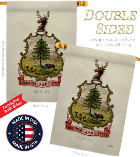 Miniatura 3 de Americana Home & Garden Coat of arms Vermont Garden House Flag Kit Americana States American Territories Republic Country Particular Area Decoration