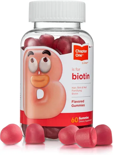 Miniatura 4 de Zahler Chapter One Gomitas de biotina, biotina fortificante para el cabello, piel y uñas, certificado Kosher, 60 gomitas saborizadas