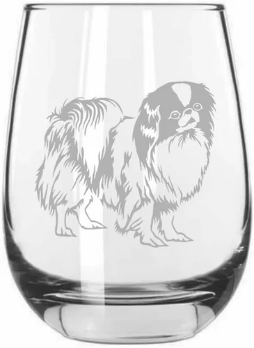 Miniatura 301 de Sakhalin Husky Dog - Copa de vino grabada personalizada de 15.25 onzas sin tallo