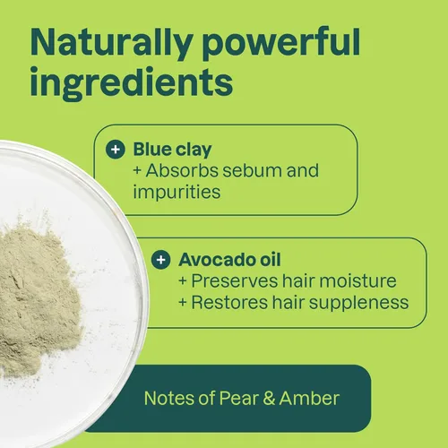 Miniatura 3 de ATTITUDE Barra de champú nutritiva, origen natural, para cabello seco y opaco, aceite de aguacate y arcilla azul, ingredientes verificados y limpios