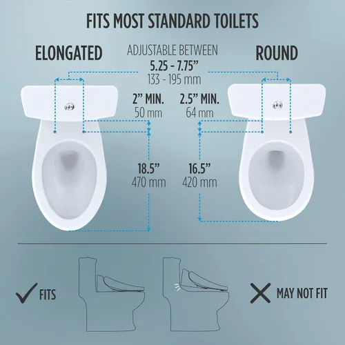 Miniatura 15 de TOTO® WASHLET® KC2 Asiento electrónico para bidé con asiento calefactado y tapa de cierre suave, redondo, blanco algodón - SW3023#01
