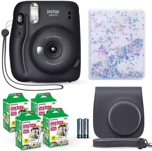 Miniatura 7 de Cámara instantánea Fujifilm Instax Mini 11 azul cielo + paquete de película fotográfica Fuji (40 hojas) + paquete de accesorios para obturador