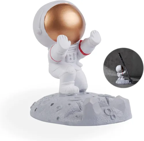 Miniatura 7 de Soporte de teléfono celular astronauta creativo Spaceman para adornos de escritorio, pierna pateada