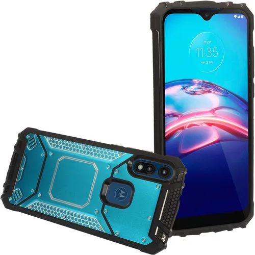 Miniatura 4 de Para Motorola Moto E (2020) XT2052 - Funda de aluminio de metal para teléfono - ZY1 Azul