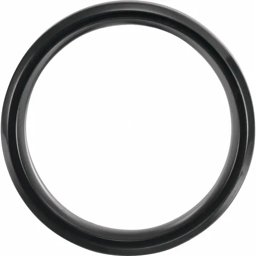 Miniatura 2 de Anillo de boda de borde biselado negro de 0.315 in con incrustaciones de madera de ajuste cómodo