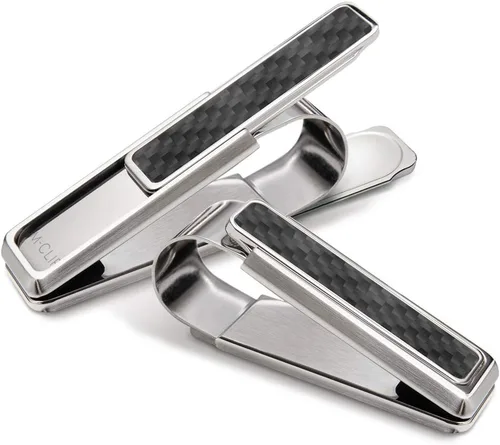 Miniatura 5 de M-Clip Clip de dinero de fibra de carbono, soporte para efectivo y tarjeta de crédito, alternativa de billetera minimalista