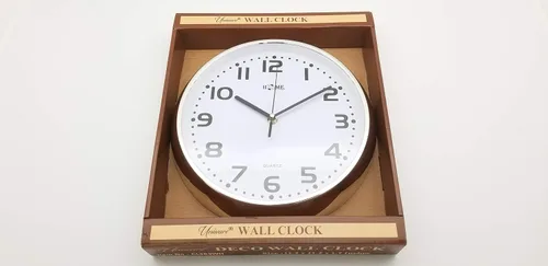 Miniatura 2 de UNIWARE Reloj de pared de color dorado claro de 11 "para el hogar, oficina, esfera blanca
