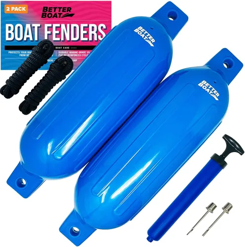Paquete de 2 guardabarros de barco para acoplamiento de lancha con bomba, accesorios de lancha, juego de parachoques para muelle de barco, boyas,