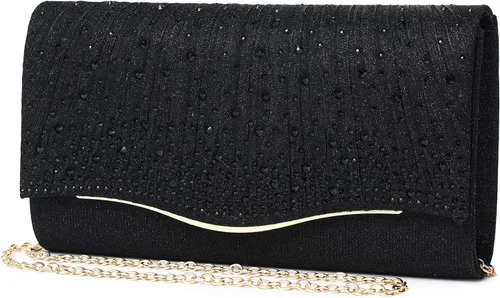 Miniatura 8 de Bolsos de noche para mujer, con lentejuelas y purpurina para mujer, bolso de mano brillante, bolso formal para boda, fiesta, baile de graduación