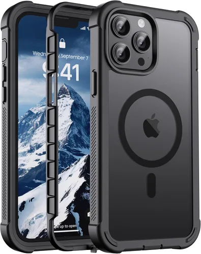 Miniatura 119 de jaroco - Funda magnética compatible con MagSafe para iPhone 11 de 6.1 pulgadas; protección de grado militar contra caídas, de doble capa