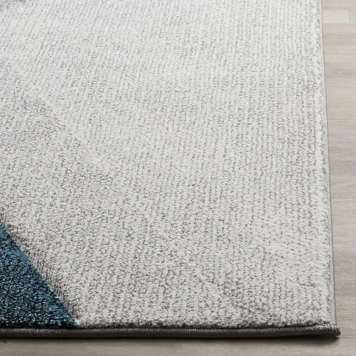 Miniatura 4 de SAFAVIEH Alfombra de área de 8 x 10 pulgadas, colección Hollywood, grande, gris y verde azulado, diseño moderno de mediados de siglo, no desprende