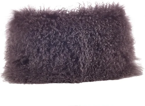 Miniatura 29 de Saro Lifestyle Almohada de piel de cordero mongol rellena de poliéster Gris