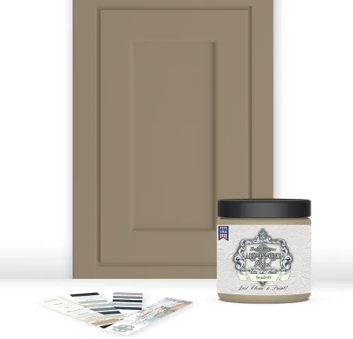 Miniatura 208 de Pintura TODO EN UNO, Abbey (gris cálido), Muestra de 8oz - Pintura duradera para gabinetes y muebles. Imprimación y capa superior incorporadas,
