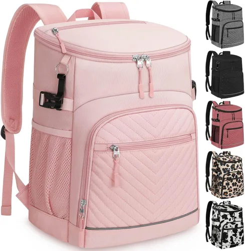 Miniatura 19 de Mochila enfriadora aislada a prueba de fugas, impermeable, mochila enfriadora de 30/45 latas, gran capacidad, ligera, para viajes, camping, playa