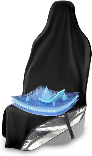 Miniatura 13 de EliteSport - Funda de asiento delantero, ajuste universal, impermeable, resistente al sudor, resistente al olor y lavable a máquina, protector