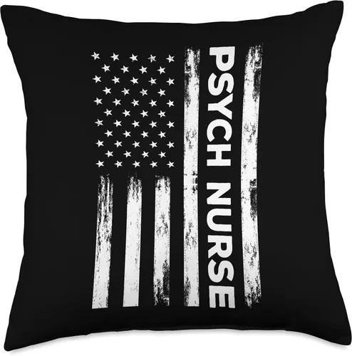 Miniatura 4 de American Psych Nurse USA Flag Throw Pillow