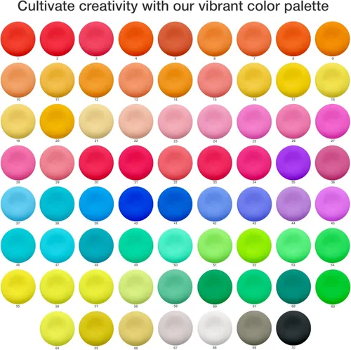 Miniatura 8 de FlyFlag - Arcilla de secado al aire – 70 colores, ultraligera y suave, arcilla de modelado no tóxica para niños con herramientas y tutoriales
