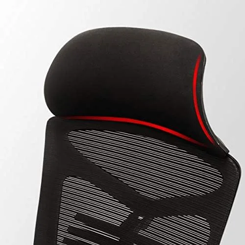Miniatura 5 de Silla de computadora, silla giratoria para oficina en casa, respaldo de masaje, respaldo alto de malla, reclinable plano (estilo 1)
