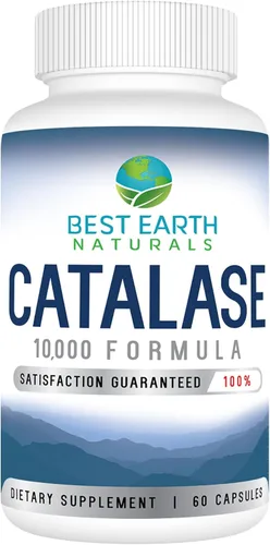 Best Earth Naturals Suplemento Catalase 10,000 con Saw Palmetto, Biotina, Fo-Ti, PABA - Suplementos capilares para cabello fuerte - 60 cápsulas