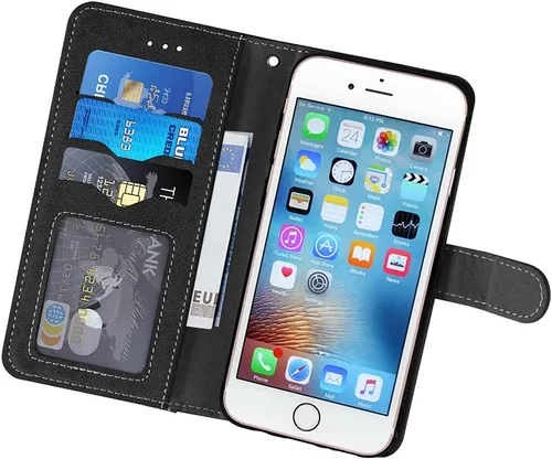 Miniatura 3 de Funda compatible con iPhone 6plus 6splus 6/6s Plus y protector de pantalla de vidrio templado, funda para tarjetero/tarjetero, fundas para teléfono