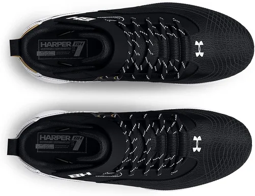 Miniatura 3 de Under Armour Zapato de béisbol unisex Harper 7 Mid Junior de goma moldeada