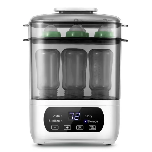 AMZBABYCHEF Esterilizador y secador de biberones eléctrico, esterilizador y secador de vapor para biberones, esterilizador y secador de biberones 4