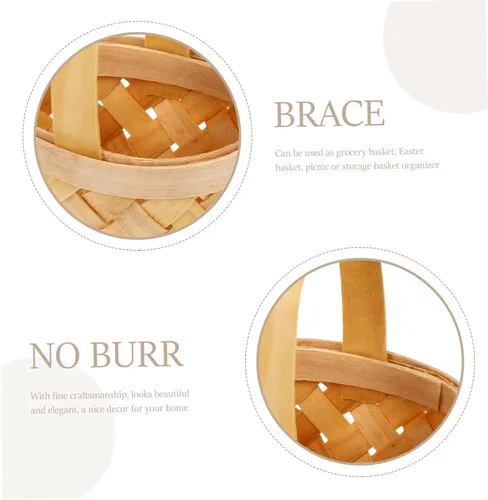 Miniatura 4 de Zerodeko Cesta de madera estilo 4pcs Little Baskets para almacenamiento de arreglos florales