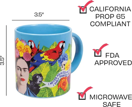 Miniatura 2 de The Unemployed Philosophers Guild Frida Kahlo Art Coffee Mug - Citas famosas en inglés y español