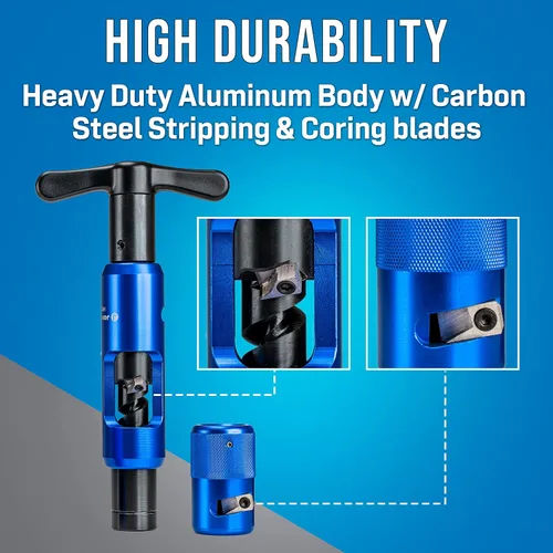Miniatura 3 de Jonard Tools HSC-715QR Kit de herramienta de pelado y corte para cable Hardline 715QR