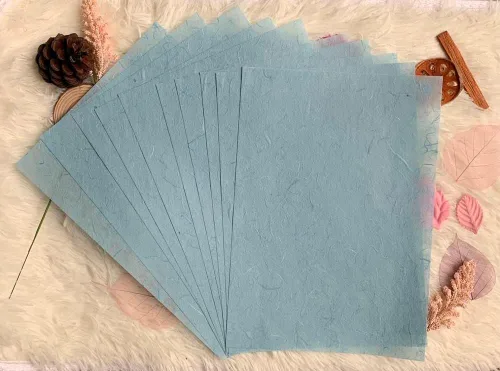 Miniatura 3 de 50 hojas A4 de fibra natural de morera, hojas de papel de morera, papel Washi, diseño de papel para manualidades, suministros de origami, Tono Pastel