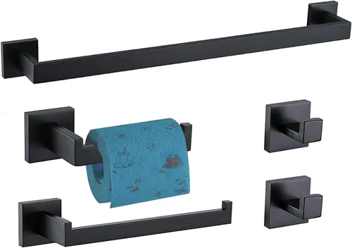 Miniatura 12 de Juego de Herrajes de Baño de 10 Piezas Níquel Cepillado Juego de Accesorios de Baño SUS304 Juego de Barras para Toallas Incluye 2 Barras