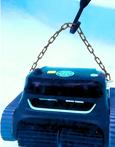 Miniatura 10 de Gancho de correa azul para limpiador robótico de piscinas, robot retidor de pared y línea de flotación, piscinas enterradas, inalámbrica, funciona