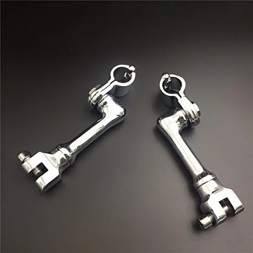 Miniatura 8 de SMT-Kit de montaje de clavijas de carretera ajustables en ángulo largo cromado compatible con cualquier bicicleta con tubo de marco de protector