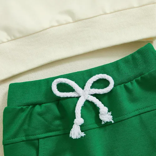 Miniatura 254 de Adobabirl Conjunto de sudadera y pantalones de Halloween para bebé, sudadera y pantalones con parche de calabaza para Halloween, otoño, ropa de bebé