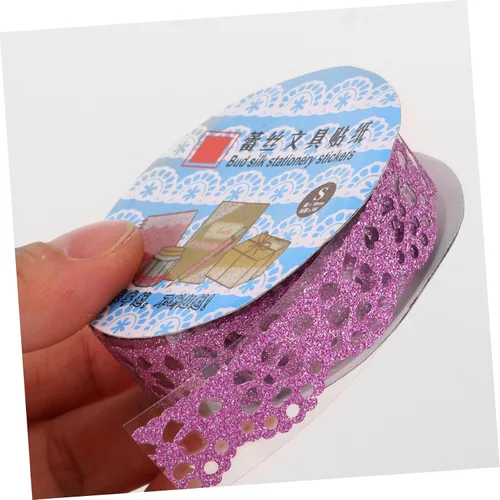 Miniatura 7 de 14 rollos de cinta de encaje macramé para decoración de calcomanías, cinta washi ancha Washi, cinta de envoltura de cinta de recortes, cinta