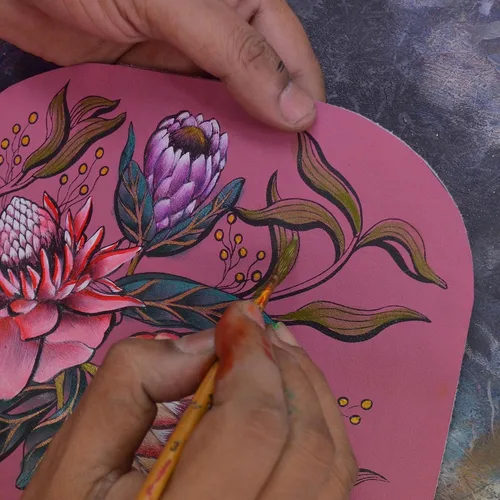 Miniatura 32 de Anna by Anuschka Cartera de mujer pintada a mano de cuero genuino para mujer