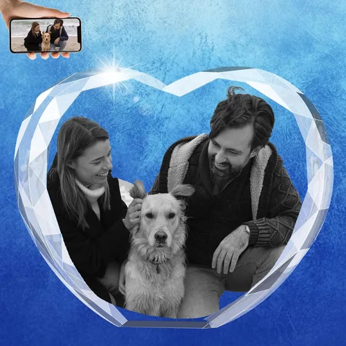 Miniatura 12 de Regalos conmemorativos personalizados para mascotas, marco de fotos de cristal 3D de perros o gatos, marco de fotos grabado con láser personalizado