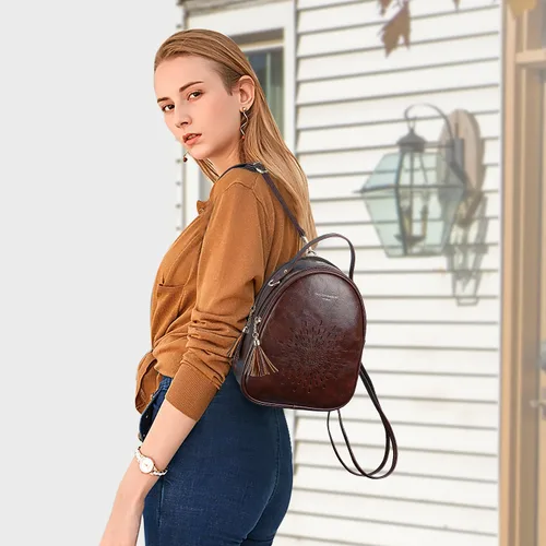 Miniatura 30 de T1953 Mochila para mujer, de piel sintética, para regalo para niñas y mujeres