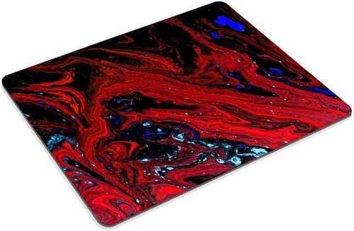 Miniatura 2 de Alfombrilla de ratón de mármol rojo magma personalizada Alfombrilla de ratón con base de goma antideslizante Alfombrillas para ratón para Mármol